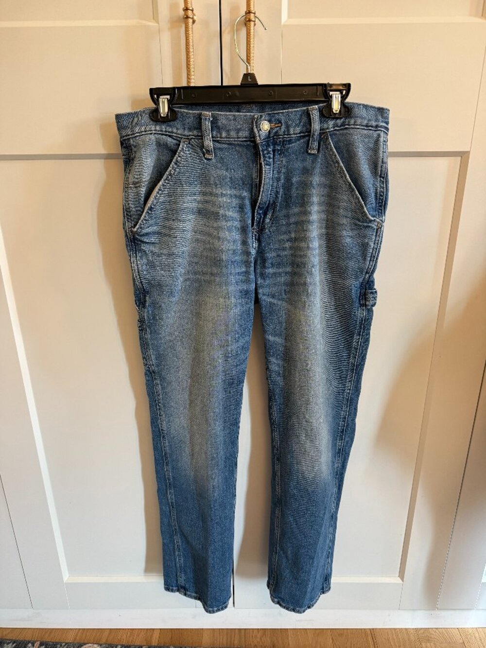 Old Navy Carpenter Jeans Straight Leg Denim Utility Painter Workwear Men's 32x30